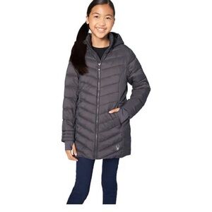 Girls Spyder Gray Puffer Jacket